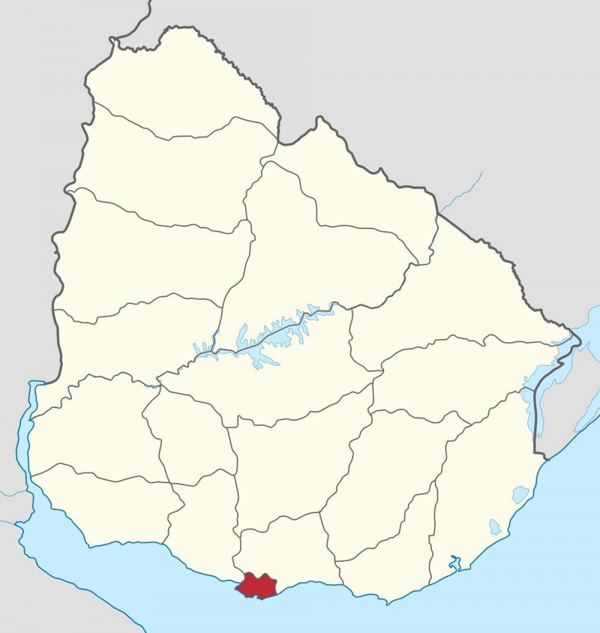 Mapa de Uruguai contorno