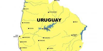 Mapa de Uruguai río