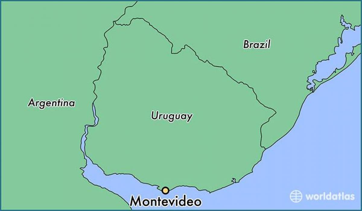 Montevideo, Uruguay Mapa 