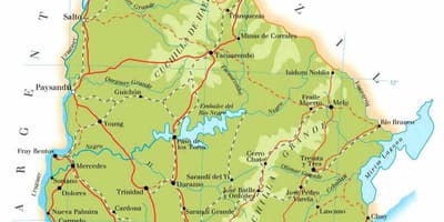 Mapa de Uruguai xeografía